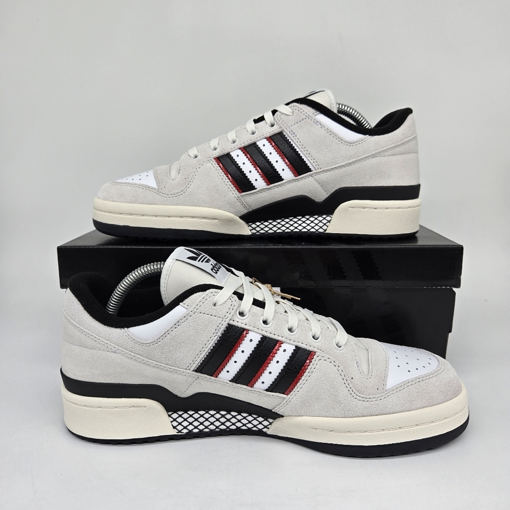 New adidas Forum 84 Low ADV Crystal White Black Scarlet Men's Shoes Size 10 - Picture 6 of 8